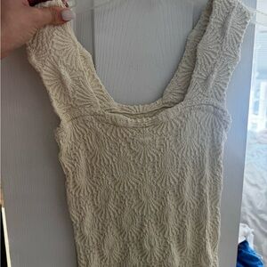 free people white opal tank top size xs